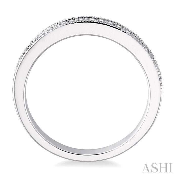 1/6 Ctw Round Cut Diamond Wedding Band in 14K White Gold
