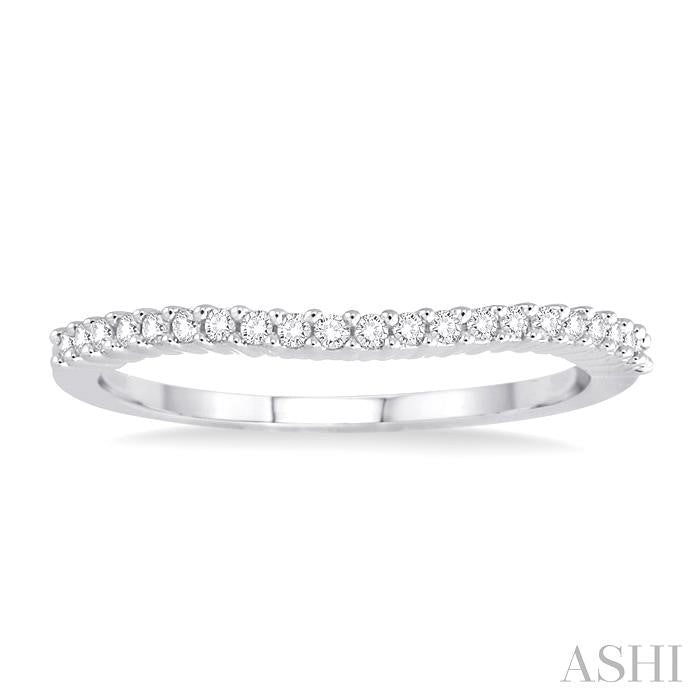 1/6 Ctw Round Cut Diamond 'V' Shape Band in 14K White Gold