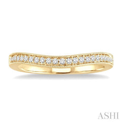 1/4 Ctw Round Cut Diamond 'V' Shape Band in 14K Yellow Gold