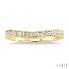 1/4 Ctw Round Cut Diamond 'V' Shape Band in 14K Yellow Gold