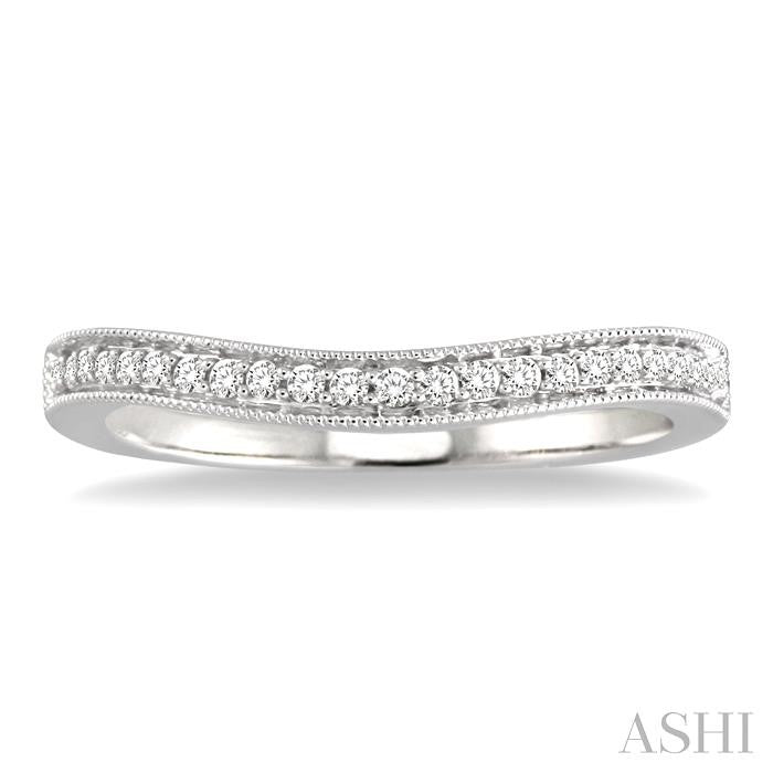 1/6 Ctw Round Cut Diamond 'V' Shape Band in 14K White Gold