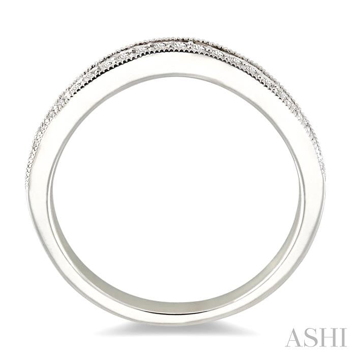 1/6 Ctw Round Cut Diamond 'V' Shape Band in 14K White Gold