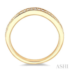 1/6 Ctw Round Cut Diamond 'V' Shape Band in 14K Yellow Gold