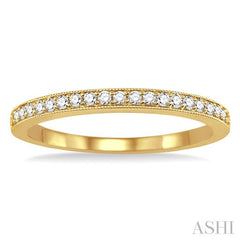 1/5 Ctw Round Cut Diamond Wedding Band in 14K Yellow Gold