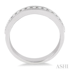 3/8 Ctw Round Cut Diamond Wedding Band in 14K White Gold