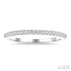 1/5 Ctw Round Cut Diamond Wedding Band in 14K White Gold