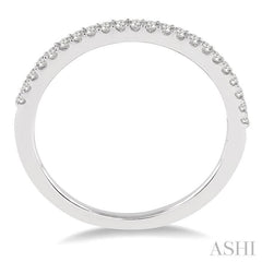 1/5 Ctw Round Cut Diamond Wedding Band in 14K White Gold