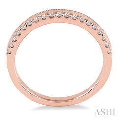 1/4 Ctw Round Cut Diamond Wedding Band in 14K Rose Gold
