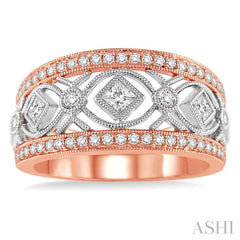 5/8 Ctw Diamond Fashion Ring in 14K Rose and White Gold