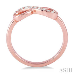 1/6 Ctw Round Cut Diamond Infinity Petite Ring in 10K Rose Gold