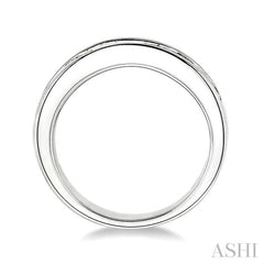 1 Ctw Princess Cut Diamond Wedding Band in 14K White Gold