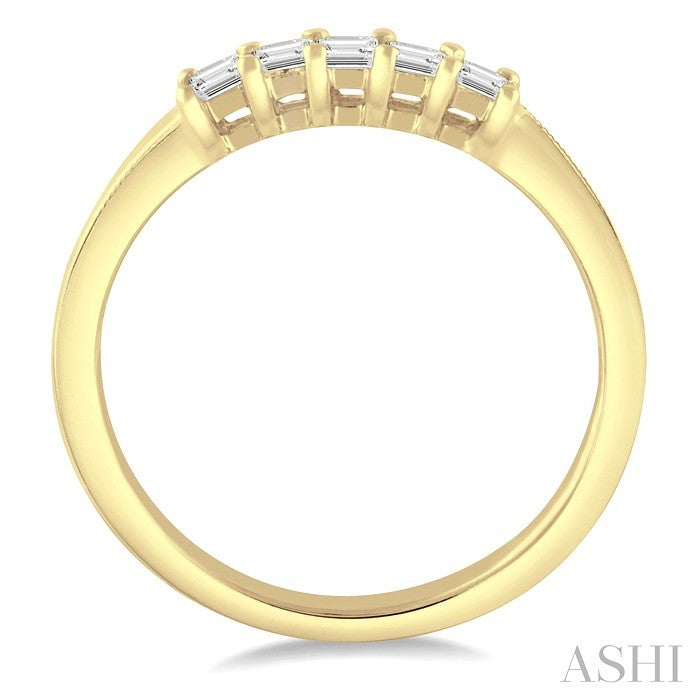 1/3 Ctw Princess Cut Diamond Wedding Band in 14K Yellow Gold