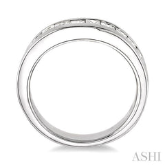 1 Ctw Princess Cut Diamond Matching Wedding Band in 14K White Gold