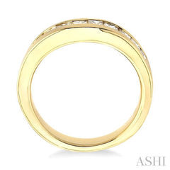 1 Ctw Princess Cut Diamond Matching Wedding Band in 14K Yellow Gold