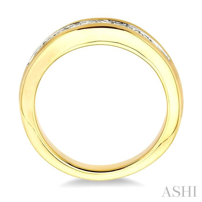 1/2 Ctw Princess Cut Diamond Matching Wedding Band in 14K Yellow Gold
