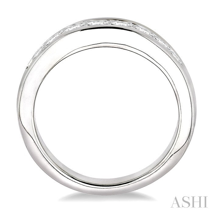 1/2 Ctw Princess Cut Diamond Matching Wedding Band in 14K White Gold
