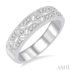 1/6 ctw Round Cut Diamond Fashion Band in 14K White Gold.