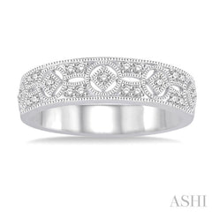 1/6 ctw Round Cut Diamond Fashion Band in 14K White Gold.