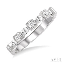 3/8 ctw Marquise and Princess Cut Diamond Ladies Ring in 14K White Gold
