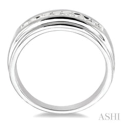1/6 Ctw Round Diamond Men's Ring in 14K White Gold
