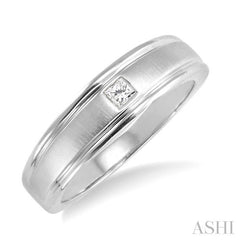 1/20 ctw Princess Cut Diamond Women's Ring in 14K White Gold