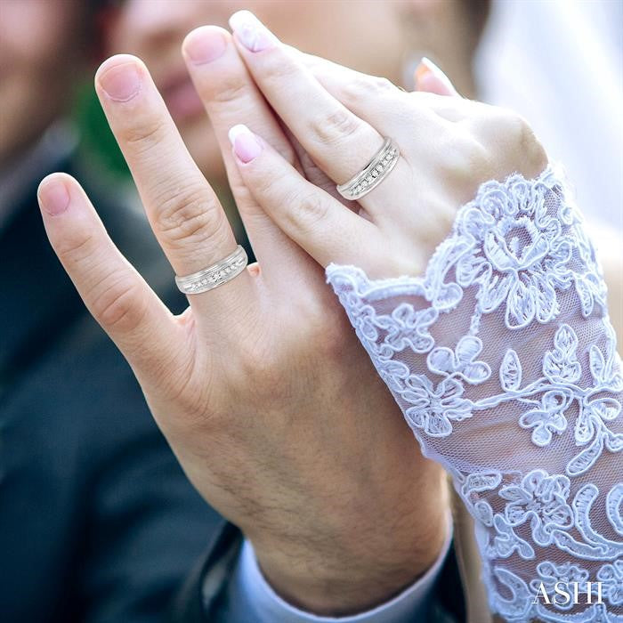 1/4 ctw Round Cut Diamond Duos Ring Set in 10K White Gold