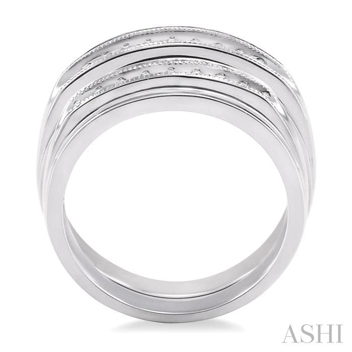 1/4 Ctw Round Cut Diamond Duos Ring Set in 10K White Gold