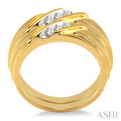 1/4 ctw Round Cut Diamond Duo Set in 14K Yellow Gold