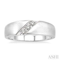 1/8 Ctw Round Cut Diamond Women's Ring in 14K White Gold