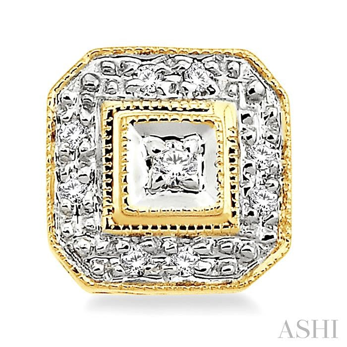 1/10 ctw Single Cut Diamond Vintage Earrings in 14K Yellow Gold