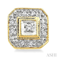 1/10 ctw Single Cut Diamond Vintage Earrings in 14K Yellow Gold