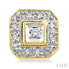 1/10 ctw Single Cut Diamond Vintage Earrings in 10K Yellow Gold