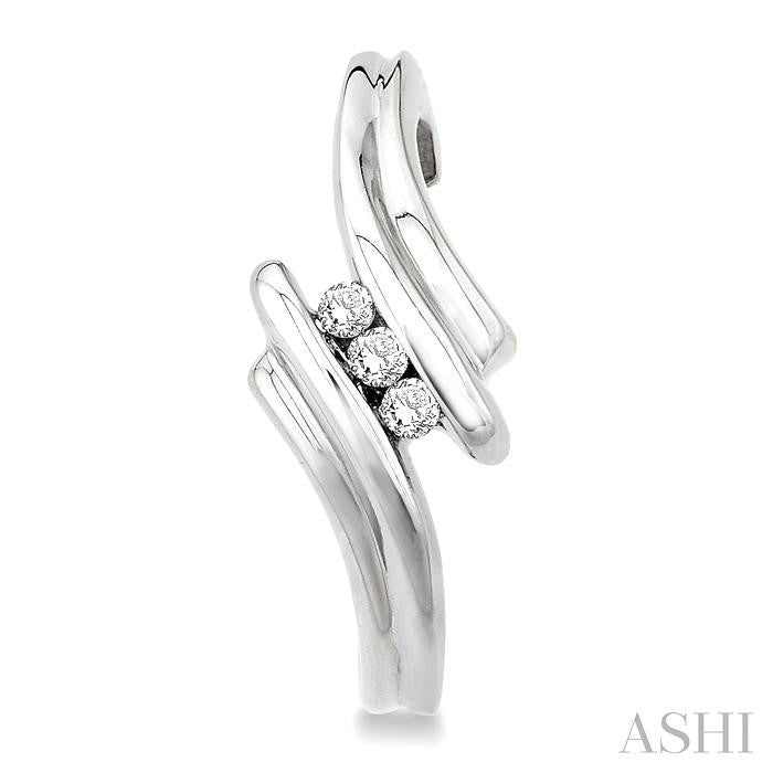1/10 ctw Round Cut Diamond Earrings in 10K White Gold