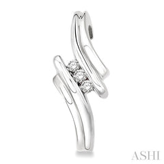 1/10 Ctw Round Cut Diamond Earrings in 10K White Gold