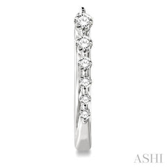 1/4 Ctw Journey Hoop Earrings in 14K White Gold