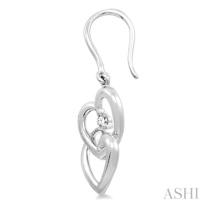 1/10 ctw Round Cut Diamond Earrings in 14K White Gold