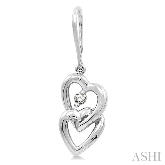 1/10 ctw Round Cut Diamond Earrings in 10K White Gold
