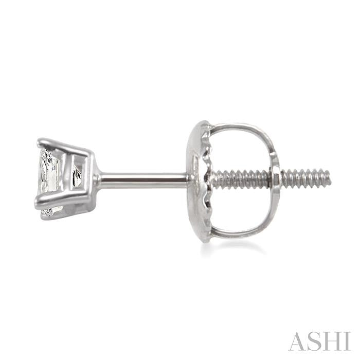 1/4 Ctw Princess Cut Diamond Stud Earrings in 14K White Gold