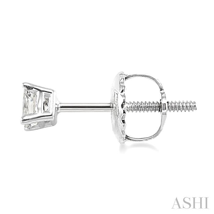 1/4 Ctw Princess Cut Diamond Stud Earrings in 14K White Gold
