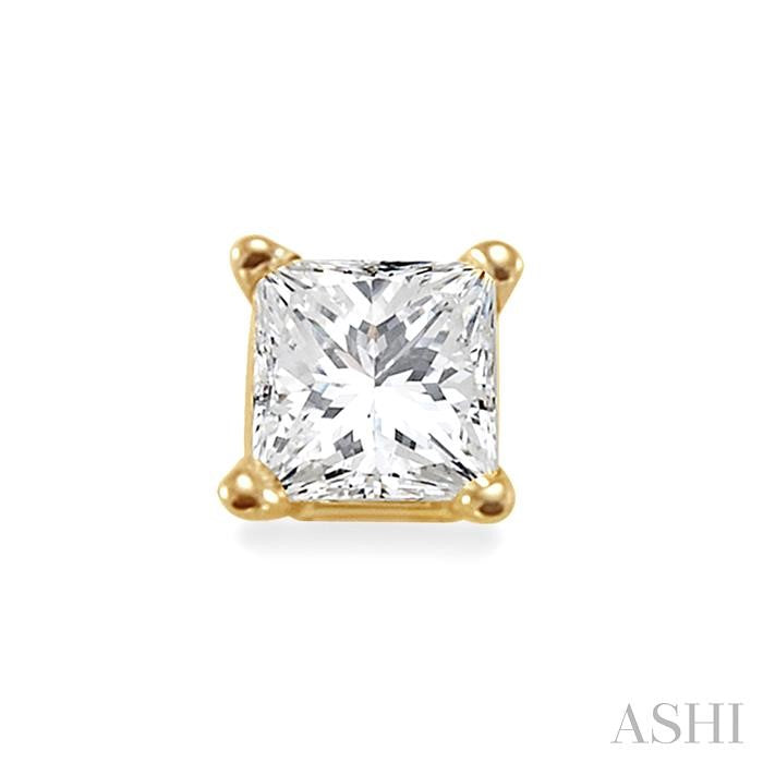 1/4 Ctw Princess Cut Diamond Stud Earrings in 14K Yellow Gold