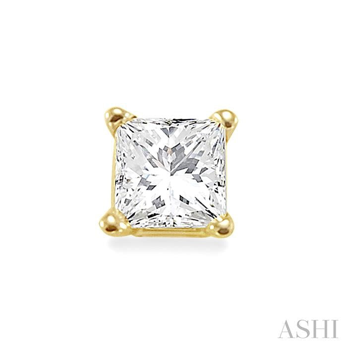 1/4 Ctw Princess Cut Diamond Stud Earrings in 14K Yellow Gold