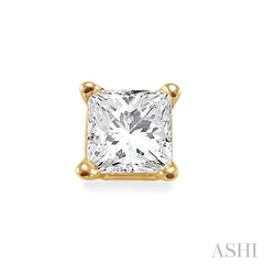 1/4 Ctw Princess Cut Diamond Stud Earrings in 14K Yellow Gold