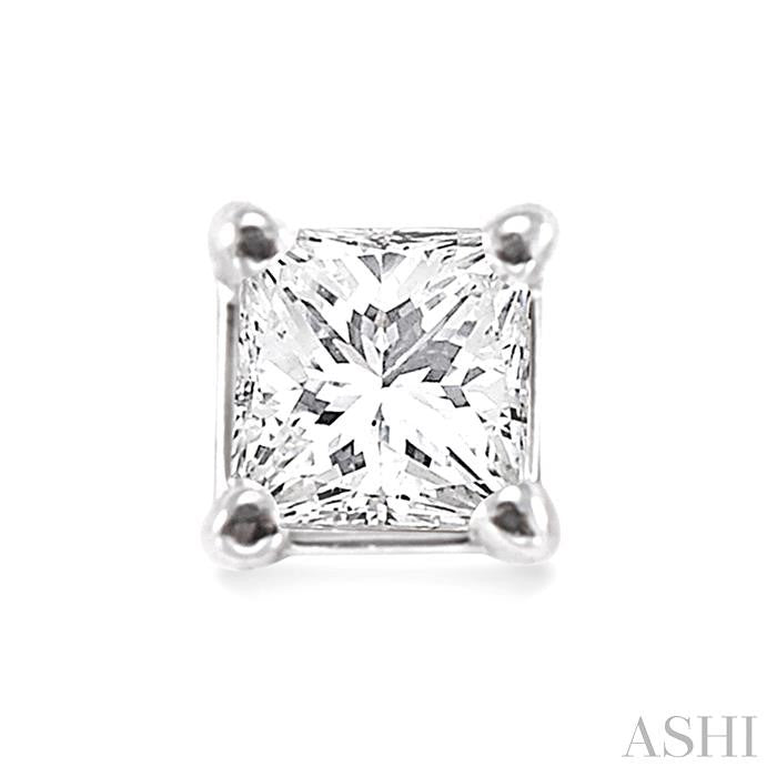 1/3 Ctw Princess Cut Diamond Stud Earrings in 14K White Gold