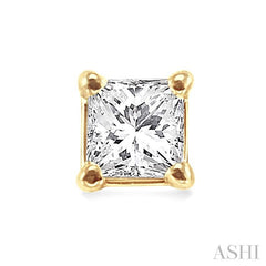 1/2 Ctw Princess Cut Diamond Stud Earrings in 14K Yellow Gold