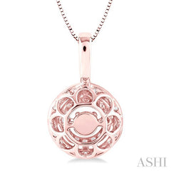 1/2 ctw Diamond Emotion Pendant in 14K Rose Gold with Chain