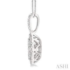 1/2 ctw Diamond Emotion Pendant in 14K White Gold with Chain