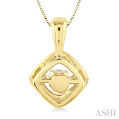 1/5 ctw Round Cut Diamond Emotion Pendant in 14K Yellow Gold with Chain