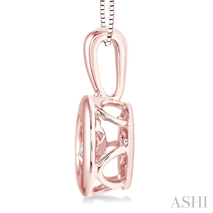 1/5 Ctw Diamond Emotion Pendant in 14K Rose Gold with Chain