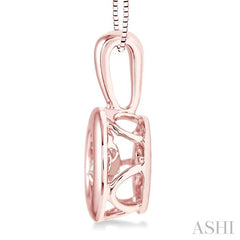 1/5 Ctw Diamond Emotion Pendant in 14K Rose Gold with Chain
