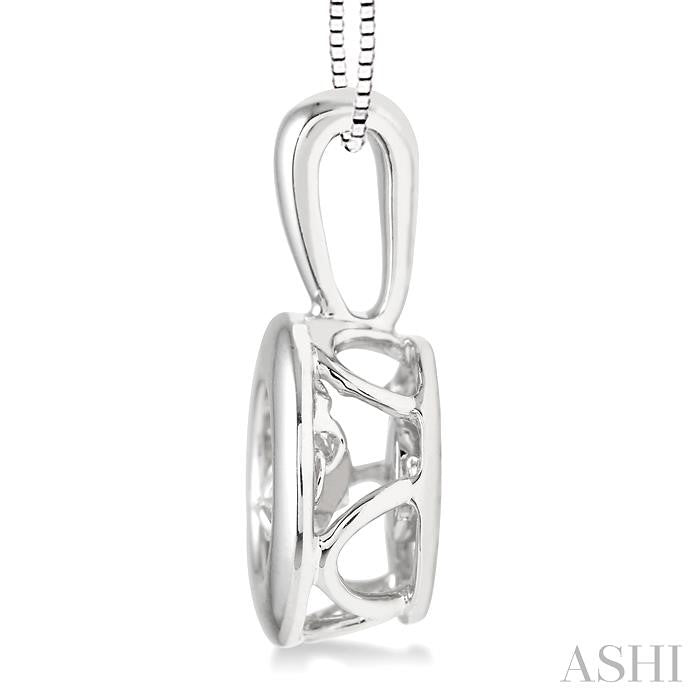 1/5 ctw Diamond Emotion Pendant in 14K White Gold with Chain